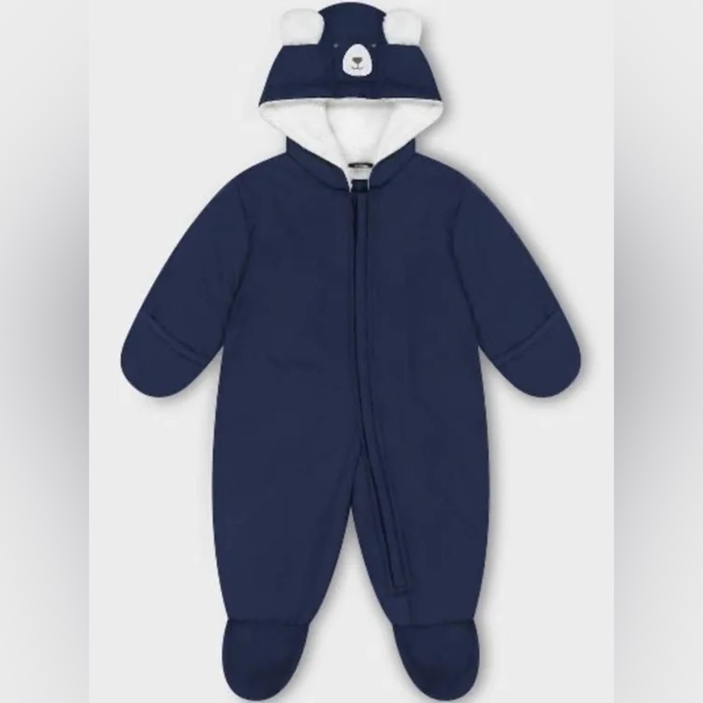 Carters Just One You Baby Bear Hooded Pram Snowsuit  SZ 3M